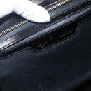 CELINE Trapeze Handtas Leer Suède Zwart Goud Authentiek 164944-19