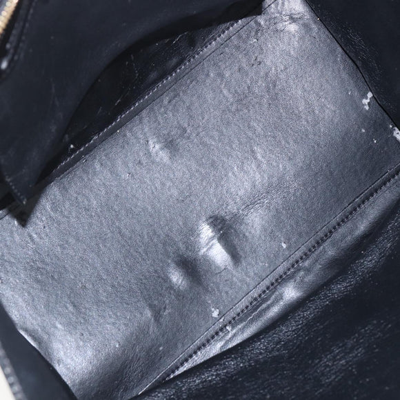 CELINE Trapeze Handtas Leer Suède Zwart Goud Authentiek 164944
