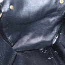 CELINE Trapeze Handtas Leer Suède Zwart Goud Authentiek 164944-21