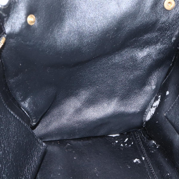 CELINE Trapeze Handtas Leer Suède Zwart Goud Authentiek 164944