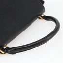 CELINE Trapeze Handtas Leer Suède Zwart Goud Authentiek 164944-7