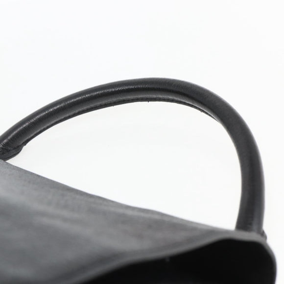 CELINE Trapeze Handtas Leer Suède Zwart Goud Authentiek 164944