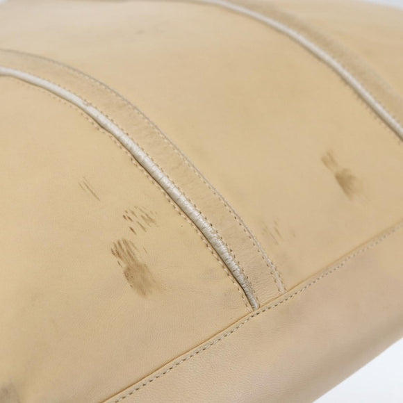 LOEWE Tote Bag Nappa leather Beige Gold Auth 164948