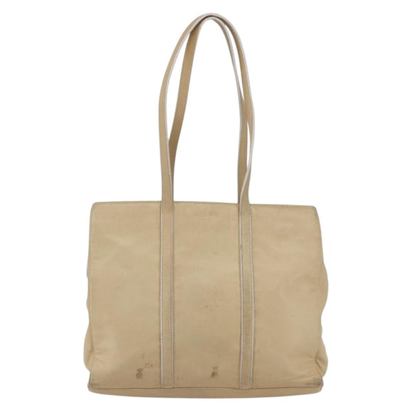 LOEWE Tote Bag Nappa leather Beige Gold Auth 164948
