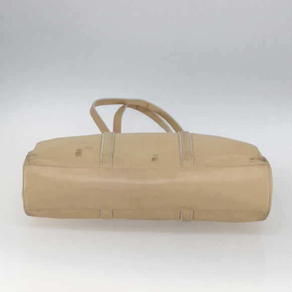 LOEWE Tote Bag Nappa leather Beige Gold Auth 164948