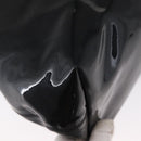CELINE Circle Hand Bag Patent leather Black Silver Auth 164952-15