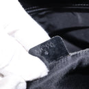 CELINE Circle Hand Bag Patent leather Black Silver Auth 164952-12