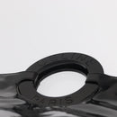 CELINE Circle Hand Bag Patent leather Black Silver Auth 164952-8