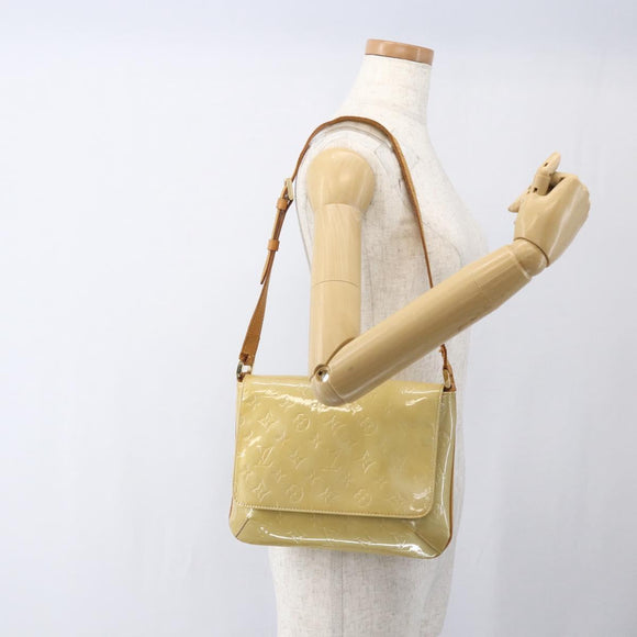 LOUIS VUITTON Monogram Vernis Thompson Street Bag Beige M91301 LV Auth 164955