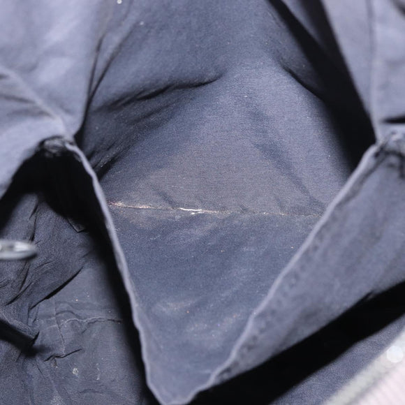 HERMES Her Line Kabas Tote Bag Canvas Gray Silver Auth 164959