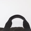 HERMES Her Line Kabas Tote Bag Canvas Gray Silver Auth 164959-8