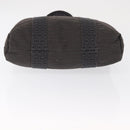 HERMES Her Line Kabas Tote Bag Canvas Gray Silver Auth 164959-5