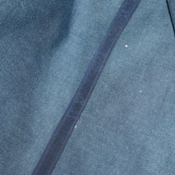 CELINE Paris Macadam Canvas Tote Bag Blue Gold Auth 164960V