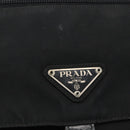 PRADA Shoulder Bag Nylon Black Silver Auth 164965-19