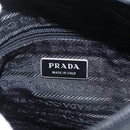 PRADA Shoulder Bag Nylon Black Silver Auth 164965-22