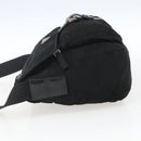 PRADA Shoulder Bag Nylon Black Silver Auth 164965-3