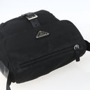 PRADA Shoulder Bag Nylon Black Silver Auth 164965-6