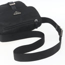 PRADA Shoulder Bag Nylon Black Silver Auth 164965-7