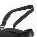 PRADA Shoulder Bag Nylon Black Silver Auth 164965-14