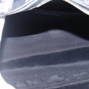 BURBERRY Nova Check Blue Label Hand Bag Nylon Black Silver Auth 164966V-11