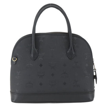 MCM Logogram Vicetos Hand Bag PVC Black Gold Auth 164967 - 0