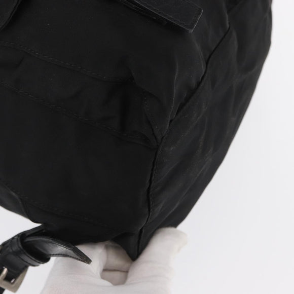 PRADA Backpack Nylon Black Silver Auth 164970