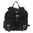 PRADA Backpack Nylon Black Silver Auth 164970-13