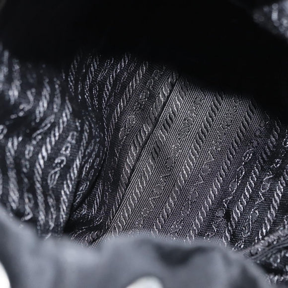 PRADA Backpack Nylon Black Silver Auth 164970