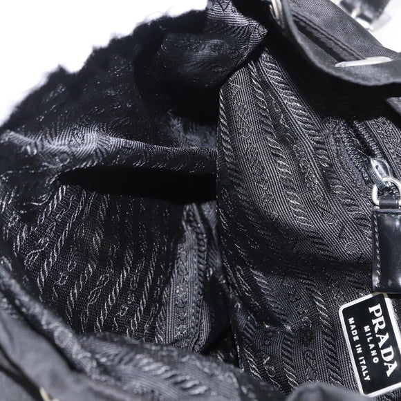 PRADA Backpack Nylon Black Silver Auth 164970