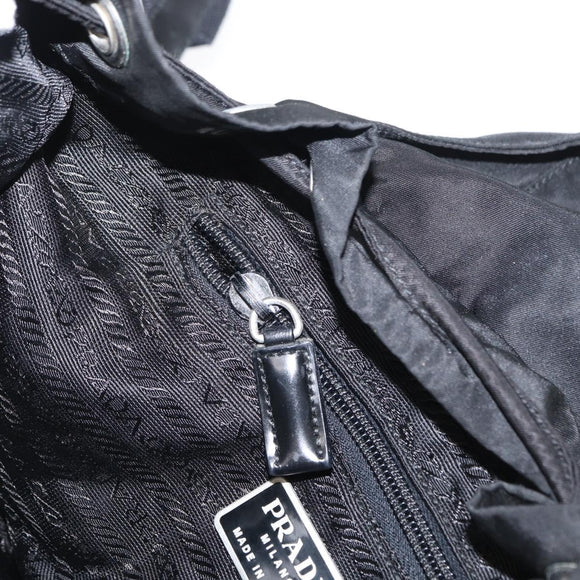 PRADA Backpack Nylon Black Silver Auth 164970