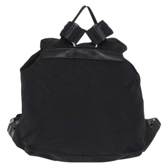 PRADA Backpack Nylon Black Silver Auth 164970