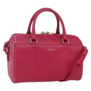 SAINT LAURENT Baby Duffel Hand Bag Leather 2way Pink Gold Auth 164981-1