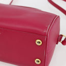 SAINT LAURENT Baby Duffel Hand Bag Leather 2way Pink Gold Auth 164981-10