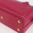 SAINT LAURENT Baby Duffel Hand Bag Leather 2way Pink Gold Auth 164981-16