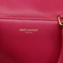 SAINT LAURENT Baby Duffel Hand Bag Leather 2way Pink Gold Auth 164981-18