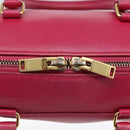 SAINT LAURENT Baby Duffel Hand Bag Leather 2way Pink Gold Auth 164981-19
