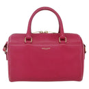 SAINT LAURENT Baby Duffel Hand Bag Leather 2way Pink Gold Auth 164981-13