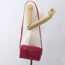SAINT LAURENT Baby Duffel Hand Bag Leather 2way Pink Gold Auth 164981-24