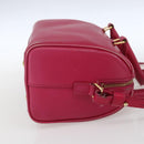 SAINT LAURENT Baby Duffel Hand Bag Leather 2way Pink Gold Auth 164981-4