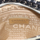 CHANEL Shoulder Bag Canvas Black Silver CC Auth 164987-18