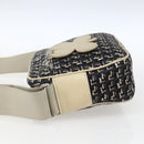 CHANEL Shoulder Bag Canvas Black Silver CC Auth 164987-3
