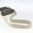 CHANEL Shoulder Bag Canvas Black Silver CC Auth 164987-7