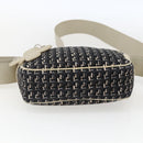 CHANEL Shoulder Bag Canvas Black Silver CC Auth 164987-5