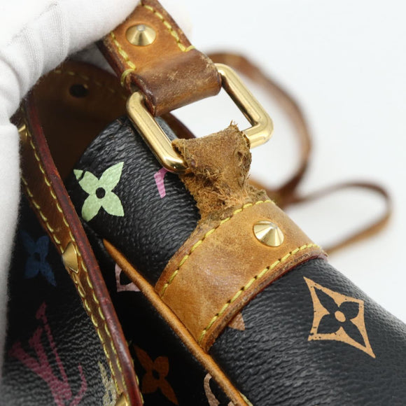 LOUIS VUITTON Monogram Multicolor Sologne Bag Black M92639 LV Auth 164991