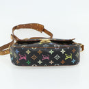 LOUIS VUITTON Monogram Multicolor Sologne Bag Black M92639 LV Auth 164991-11