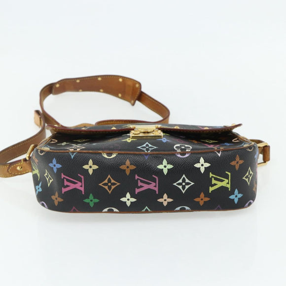 LOUIS VUITTON Monogram Multicolor Sologne Bag Black M92639 LV Auth 164991