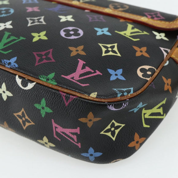 LOUIS VUITTON Monogram Multicolor Sologne Bag Black M92639 LV Auth 164991