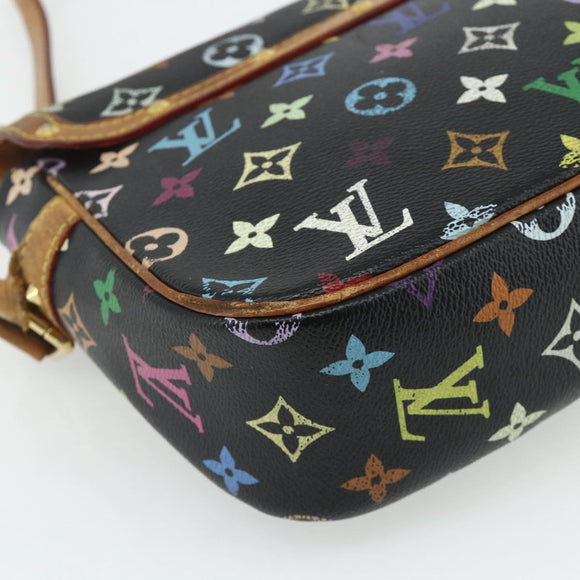 LOUIS VUITTON Monogram Multicolor Sologne Bag Black M92639 LV Auth 164991