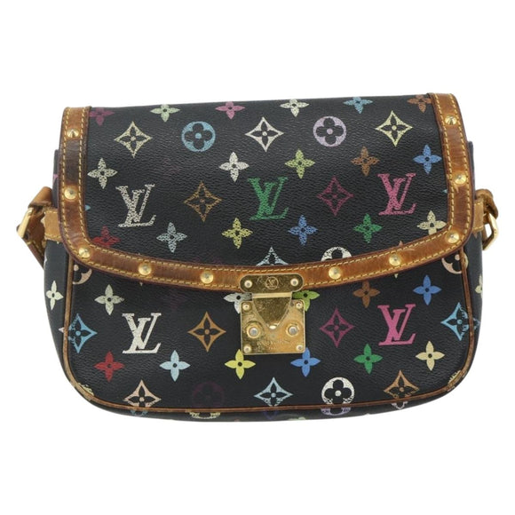 LOUIS VUITTON Monogram Multicolor Sologne Bag Black M92639 LV Auth 164991