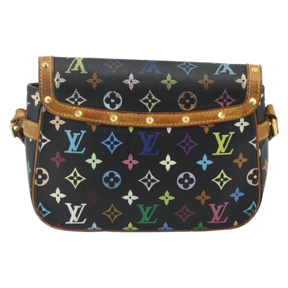 LOUIS VUITTON Monogram Multicolor Sologne Bag Black M92639 LV Auth 164991